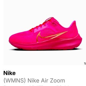Nike Pink and Gold Sneakers Sleek Design